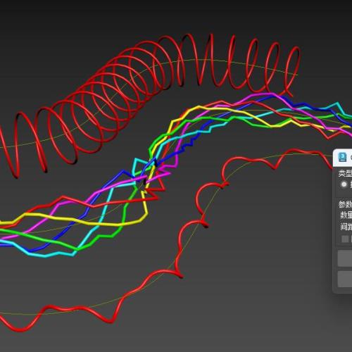 3DMAX一键多曲线生成工具ChaosLine插件